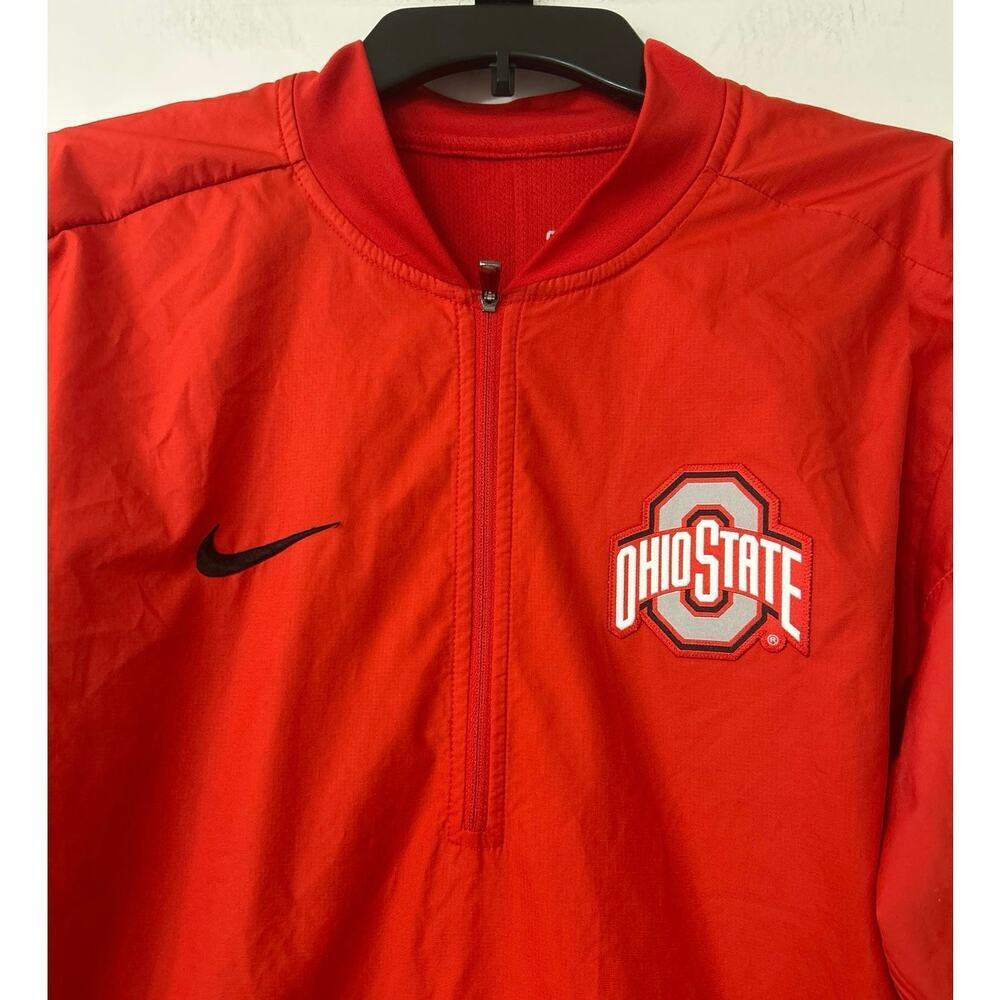Nike Ohio Sate Storm Fit 1/4 Zip Pullover Windbreaker Vented Mens Medium - Picture 5 of 12